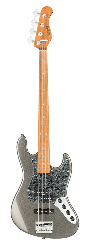 Sadowsky MetroExpress 21-Fret Hybrid P/J Bass, Roasted Maple Fingerboard, 4-String - Solid Silver Metallic High Polish Kostenloser Versand