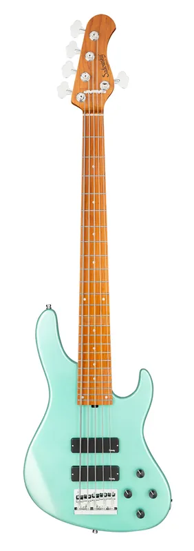 Sadowsky MetroExpress 24-Fret Modern Bass, Roasted Maple Fingerboard, 5-String - Solid Sage Green Metallic High Polish Sale