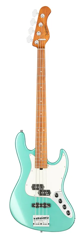 Sadowsky MetroExpress 21-Fret Hybrid P/J Bass, Morado Fingerboard, 4-String - Solid Sage Green Metallic High Polish Solange Der Vorrat Reicht