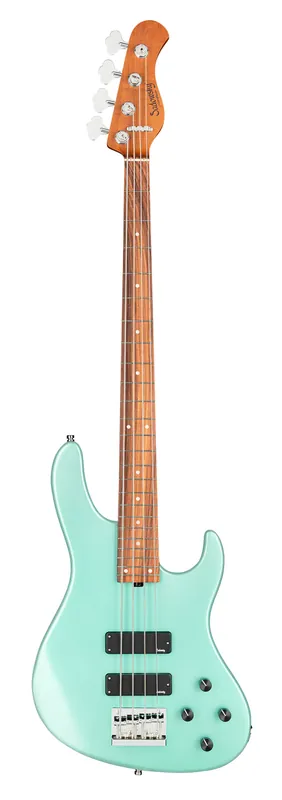 Gratis Versand Sadowsky MetroExpress 24-Fret Modern Bass, Morado Fingerboard, 4-String - Solid Sage Green Metallic High Polish