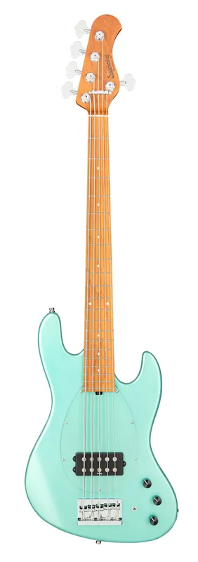 Neuheit Sadowsky MetroExpress 21-Fret Vintage M Bass, Roasted Maple Fingerboard, 5-String - Solid Sage Green Metallic High Polish