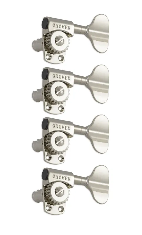 Grover 145N4 Titan Electric Bass Machines - Bass Machine Heads, 4-in-Line, Bass Side (Left) - Nickel Abverkauf