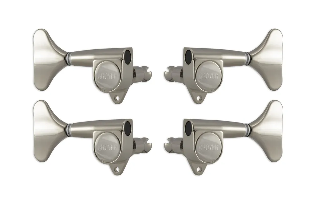 Grover 144N Mini Bass Machines - Bass Machine Heads, 2 + 2 - Nickel Sichere Zahlung