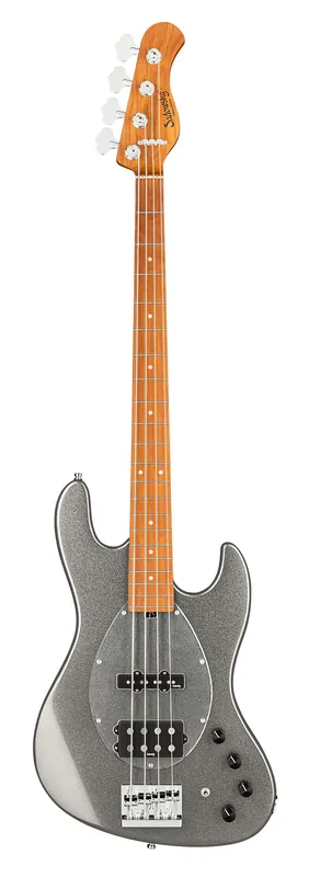Super-Preis Sadowsky MetroExpress 21-Fret Vintage M/J Bass, Roasted Maple Fingerboard, 4-String - Solid Silver Metallic High Polish