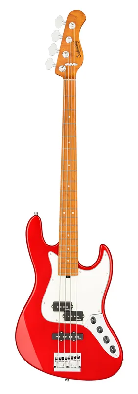 Sonderaktion Sadowsky MetroExpress 21-Fret Hybrid P/J Bass, Roasted Maple Fingerboard, 4-String - Solid Candy Apple Red Metallic High Polish