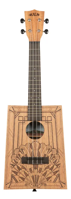 Heißes Angebot KALA KA-CB-DECO-C - Art Deco Cigar Box Concert Ukulele, with Bag