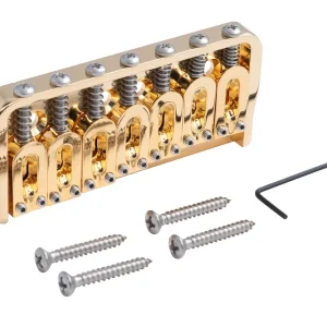 Hipshot Fixed Guitar Bridge for 7-String, .125" / 3.2 mm - Gold Beliebt