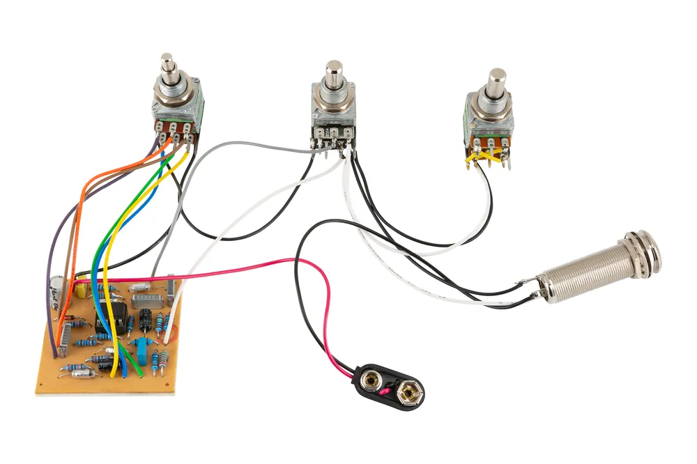MEC 60003 REV-0 - Active BEC 2 Replacement Electronic for Warwick Thumb Bass 84 - Vol P/P, Bal, B+T (Stacked) Saisonangebot