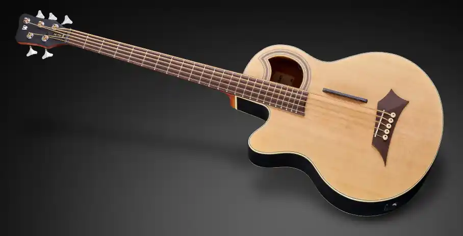 Warwick RockBass Alien Standard, Lefthand, 5-String - Natural Transparent Satin Kostenloser Versand