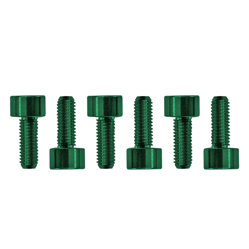 Floyd Rose FROSMSGNP - Color Stainless Steel Saddle Mounting Screws (6 pcs), Green Neue Ware