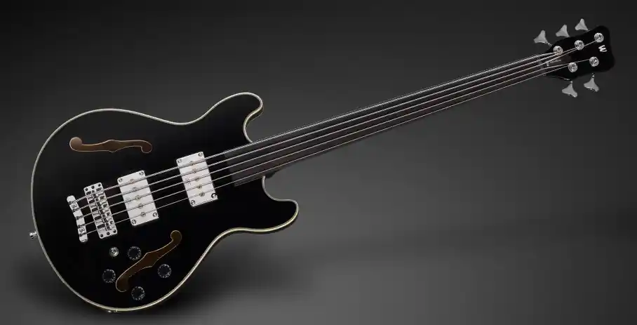 Sale Warwick RockBass Star Bass, 5-String, Fretless - Solid Black High Polish