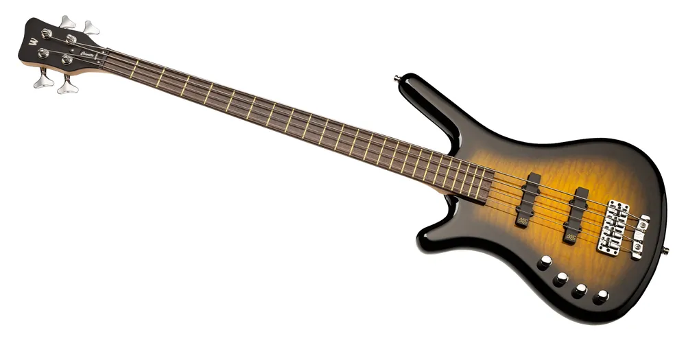 Neu Im Sortiment Warwick RockBass Corvette Classic, Lefthand, 4-String - Almond Sunburst Transparent High Polish