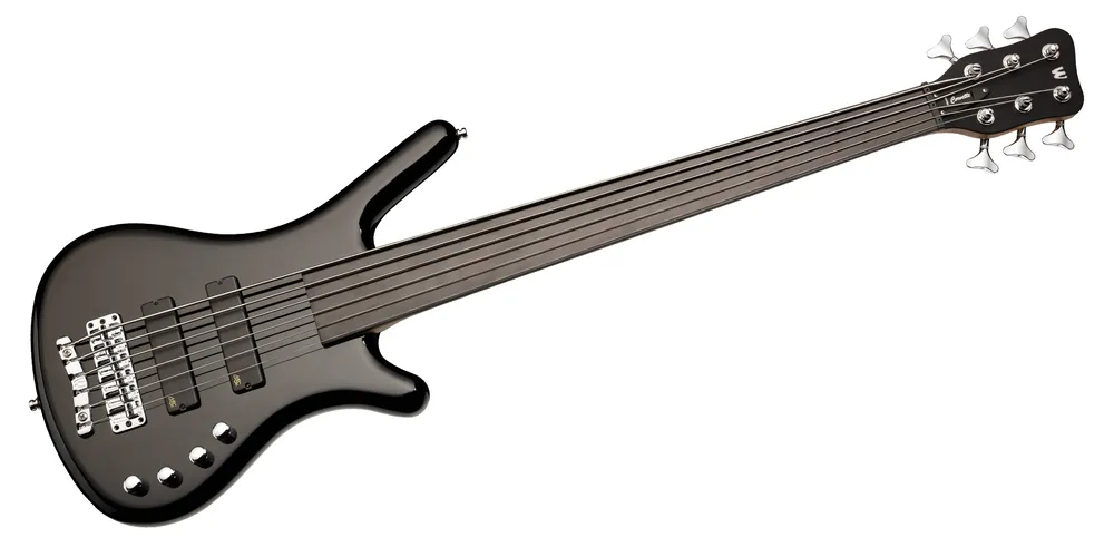 Letzte Chance Warwick RockBass Corvette Basic, 6-String, Fretless - Solid Black High Polish