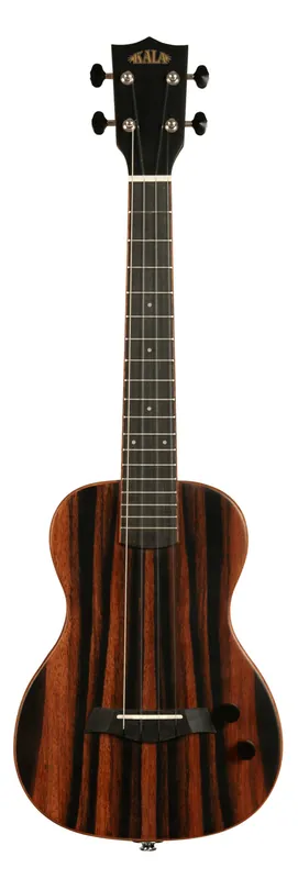 Echt KALA KA-SB-EBY-T - Solid Body Electric Striped Ebony Tenor Ukulele, with Bag