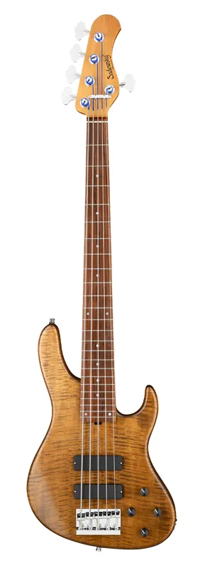 Preisreduziert Sadowsky MetroLine Deluxe 24-Fret Modern Bass, Okoume Body, Morado Fingerboard, 5-String - Antique Tobacco Transparent Satin