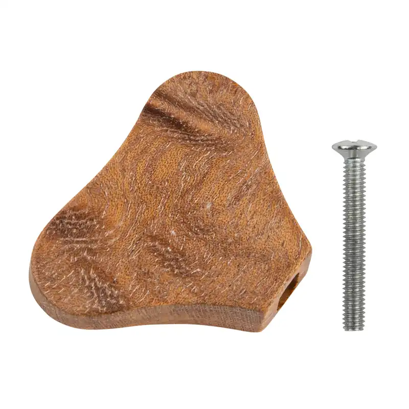Warwick Parts - Wooden Peg for Warwick Machine Heads - Mahogany Burl (with Chrome Screw) Preisreduziert