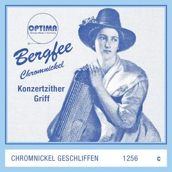 Sonderaktion Bergfee Optima Zither-Saiten Griffsaite c Chromnickel geschliffen 1256 verlängert