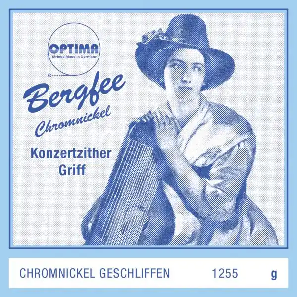 Bergfee Optima Zither-Saiten Griffsaite g Chromnickel geschliffen 1255, verlängert Abverkauf
