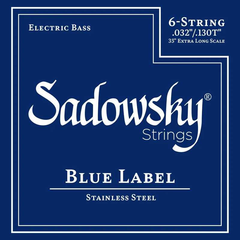 Jetzt Kaufen Sadowsky Blue Label Bass String Set, Stainless Steel, Taperwound, Extra Long Scale (35") - 6-String, .032-.130