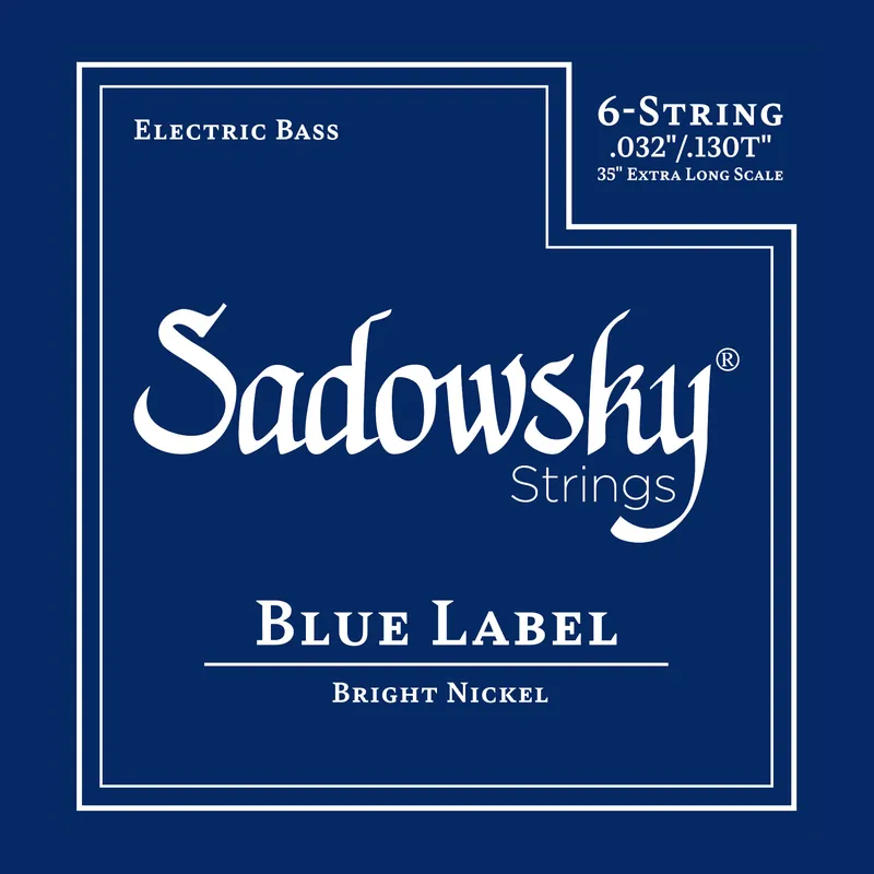 Sonderangebot Sadowsky Blue Label Bass String Set, Nickel, Taperwound, Extra Long Scale (35") - 6-String, .032-.130