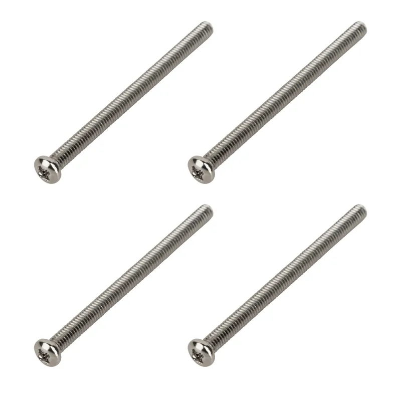 Garantierte Lieferung Framus & Warwick Parts - Screw for Pickup Mounting, M2.5 x 35 mm, 4 mm Head, 4 pcs., Stainless Steel