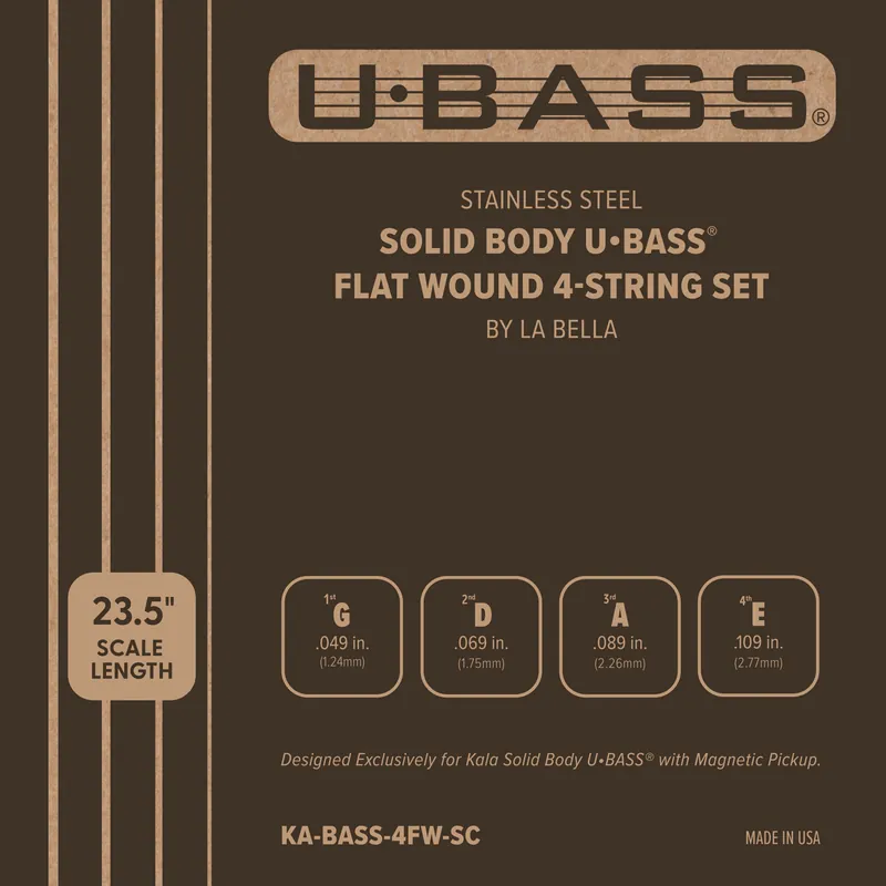 Letzte Chance Kala U-Bass Solid Body Flatwound String Set, 4-String (by La Bella)