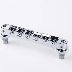 Sofort Bestellen TonePros NVR2P C - Tune-O-Matic Bridge with Pre-Notched Saddles (Standard Nashville Posts) - Chrome