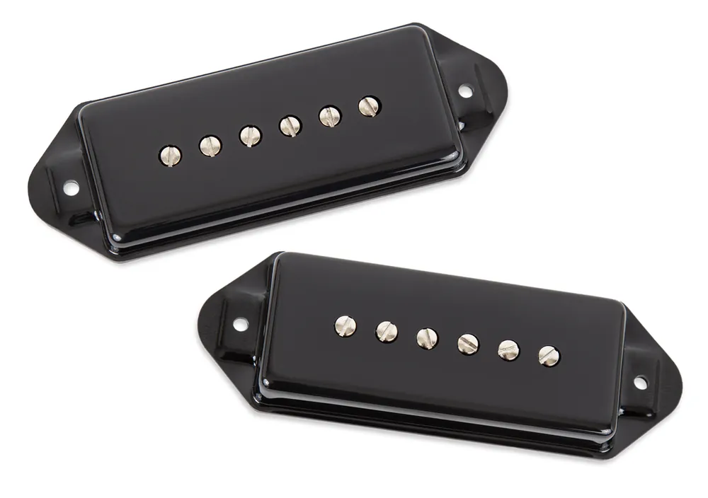 Seymour Duncan Vintage P90 Silencer Dog-Ear Pickup Set - Black Cover Zertifiziert