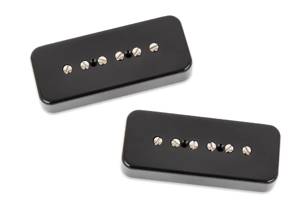 Beliebt Seymour Duncan Vintage P90 Silencer Soapbar Pickup Set - Black Cover