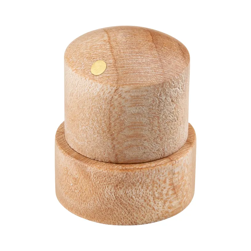 Solange Der Vorrat Reicht Framus & Warwick Parts - Stacked Wooden Dome Knob - Quilted Maple