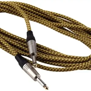 RockCable Instrument Cable - straight TS (6.3 mm / 1/4"), 5 m / 16.4 ft - Vintage Tweed Angebot