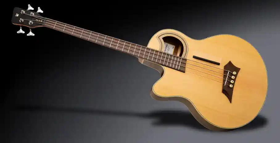 Nur Für Kurze Zeit Warwick RockBass Alien Deluxe Hybrid Thinline, Lefthand, 4-String - Natural Transparent Satin