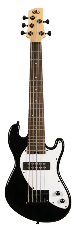 U-Bass Solid Body 5-String, Fretted - Jet Black with Bag Echt