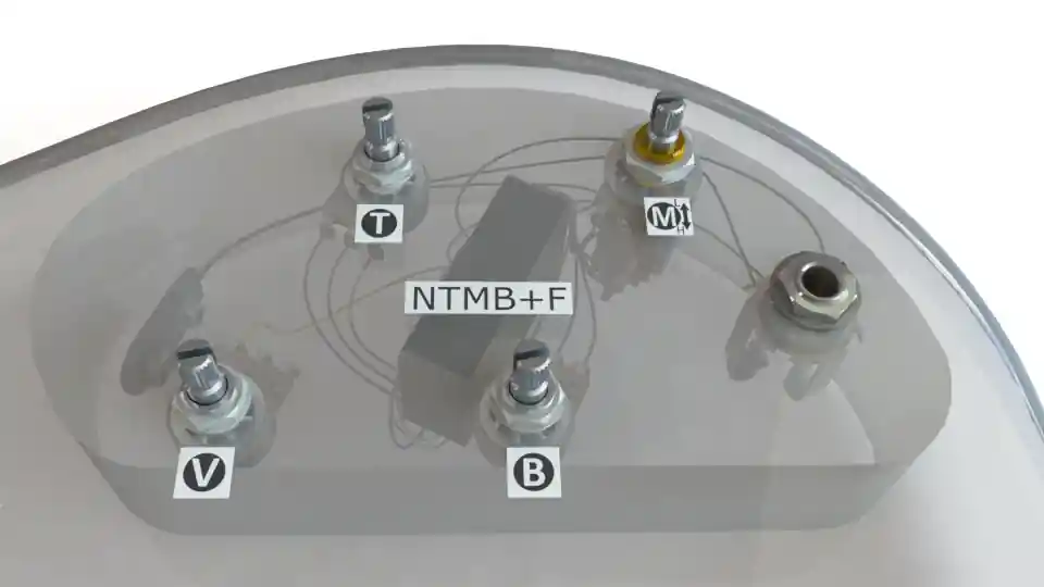 Günstig Bartolini NTMB+F 3-Band Preamp (HR-2.5/918), 4 Pots