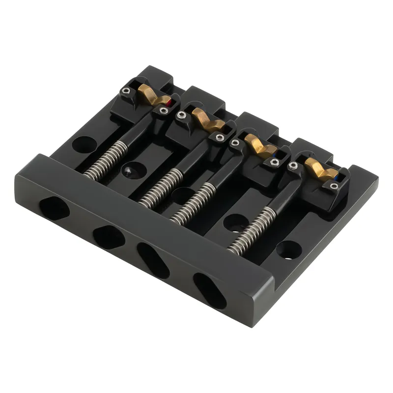 HIPSHOT 4 String KickAss Bass Bridge - Black Kostenloser Rückversand
