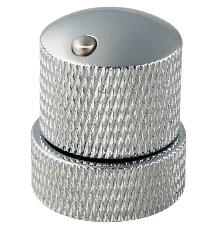 Framus & Warwick Parts - Stacked Potentiometer Dome Knob with Convex Indicator - Chrome Nur Heute