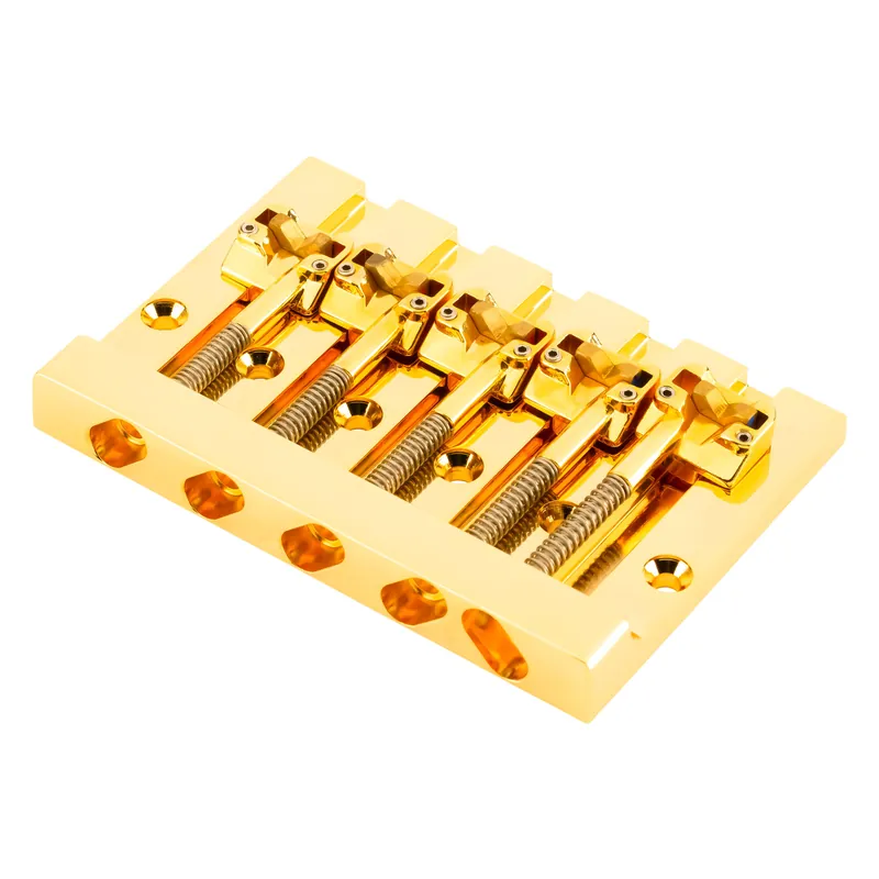 HIPSHOT 5 String KickAss Bass Bridge - Mounting Style I - Gold Neuheit