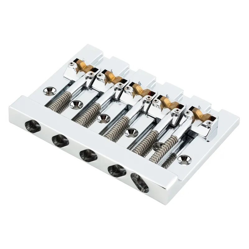 HIPSHOT 5 String KickAss Bass Bridge - Mounting Style II - Chrome Markenware