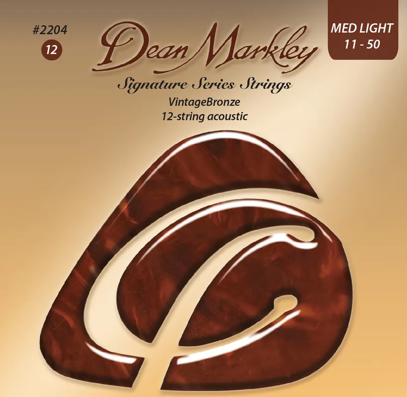 Dean Markley VintageBronze Signature - 2204 - Acoustic Guitar String Set, 12-String, Medium Light, .011-.050 Aktuell