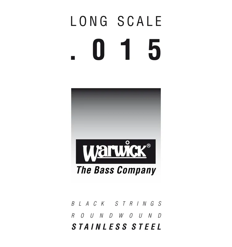 Beliebt Warwick Black Label Bass Strings, Stainless Steel - Bass Single String, .015", Long Scale