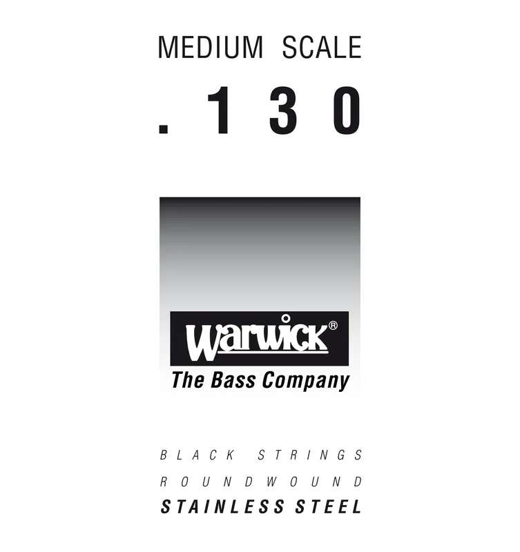 Warwick Black Label Bass Strings, Stainless Steel - Bass Single String, .130", Medium Scale Direkt Vom Hersteller