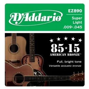 D'ADDARIO EZ890 009-045 85/15 American Bronze Saiten für Westerngitarre Garantierte Lieferung