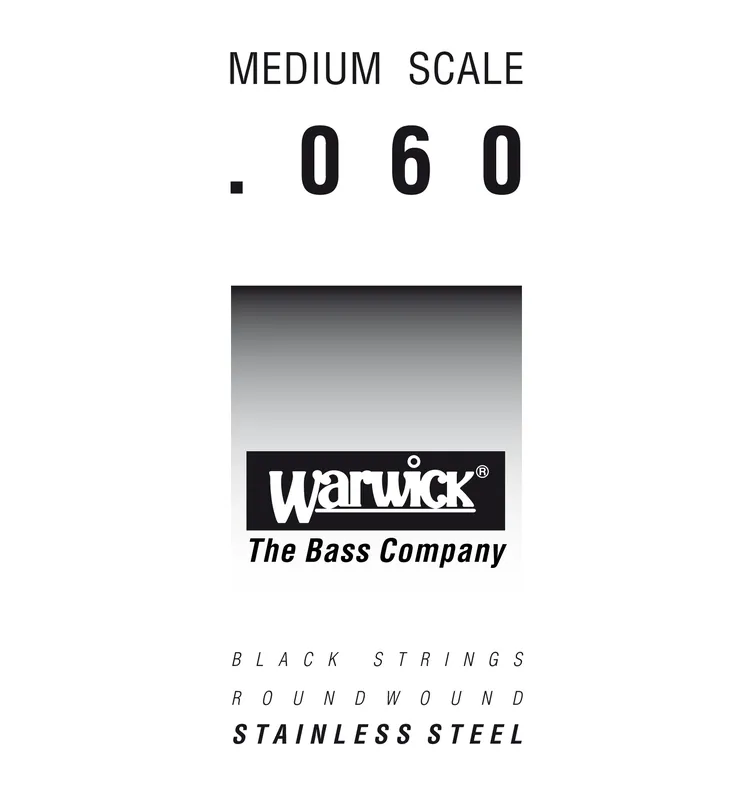 Abverkauf Warwick Black Label Bass Strings, Stainless Steel - Bass Single String, .060", Medium Scale