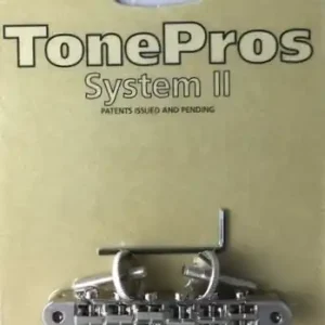 Abverkauf TonePros AVR2P N - Tune-O-Matic Bridge with Notched Saddles (Vintage ABR-1 Replacement) - Nickel