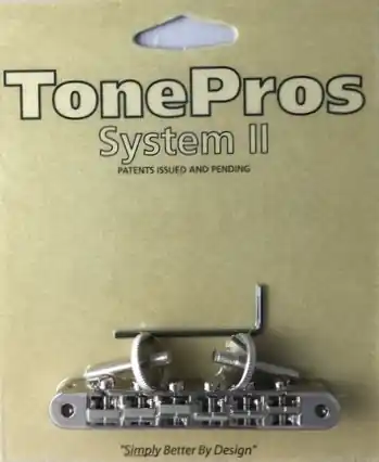 Abverkauf TonePros AVR2P N - Tune-O-Matic Bridge with Notched Saddles (Vintage ABR-1 Replacement) - Nickel
