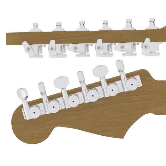 Angebot Hipshot Locking Tuner Kit with Universal Mounting Plates, 6-in-Line (left / bass side), Staggered Posts - Chrome