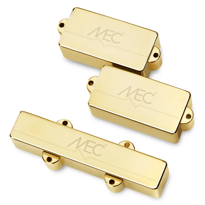 MEC Active P/J-Style Bass Pickup Set, Metal Cover, 4-String - Gold Preiswert