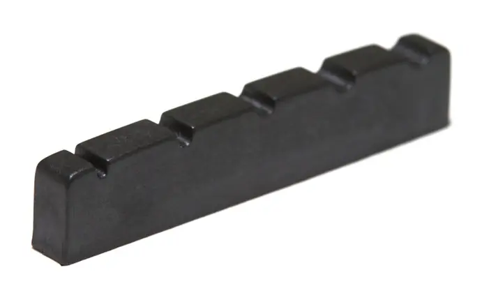 Expressversand Black TUSQ XL PT-1400-00 - Slotted Bass Nut, 5-String (3/16" Thick) - Electric, Flat