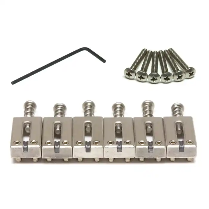 Geprüft String Saver PG-8000-F0 - Strat & Tele Style Saddles, Brushed Steel, 6-String - Vintage