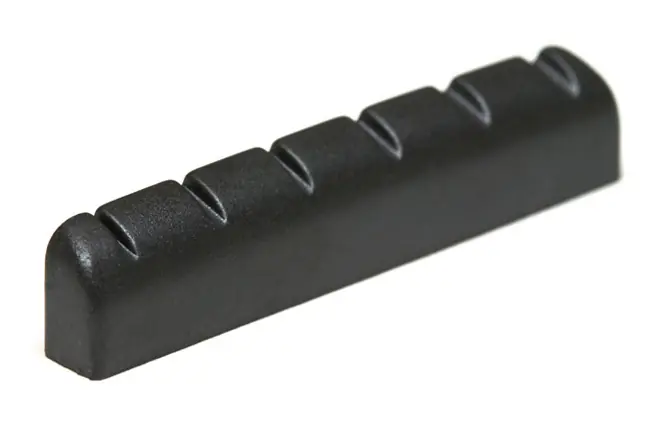 Sale Black TUSQ XL PT-1728-00 - Slotted Guitar Nut, (43,57 x 5,13 mm) - Acoustic / Electric, Rounded, Flat